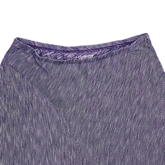 Soft Surroundings Blue Maxi Skirt Long Flowy Blue White Striped Loose Beachy - Picture 6 of 11